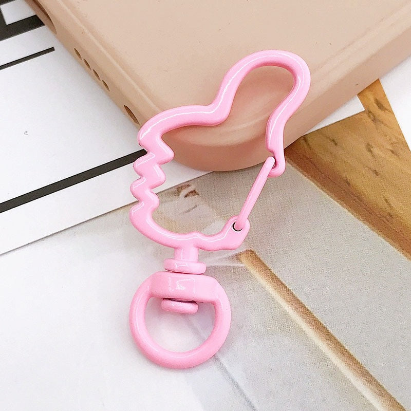 Wholesale Candy Color Painted Metal DIY Keychain Accessories